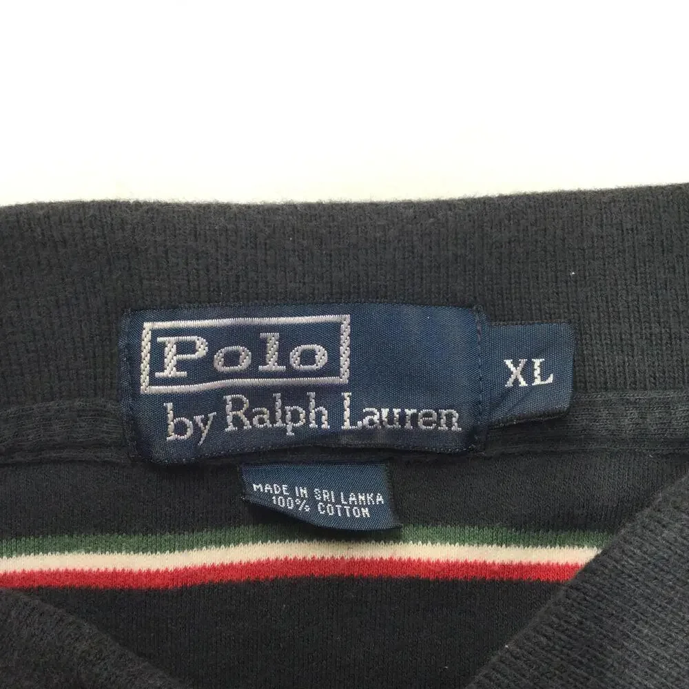 Polo By Ralph Lauren Polo Shirt Mens XL Blue Striped Short Sleeve Casual Cotton